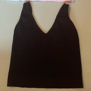 Black cropped cami